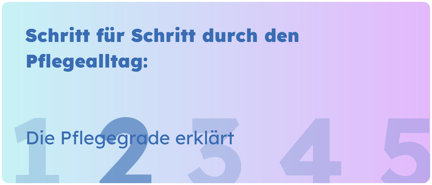Das Bild listet die 5 Pflegegrade auf, markiert ist Pflegegrad 2