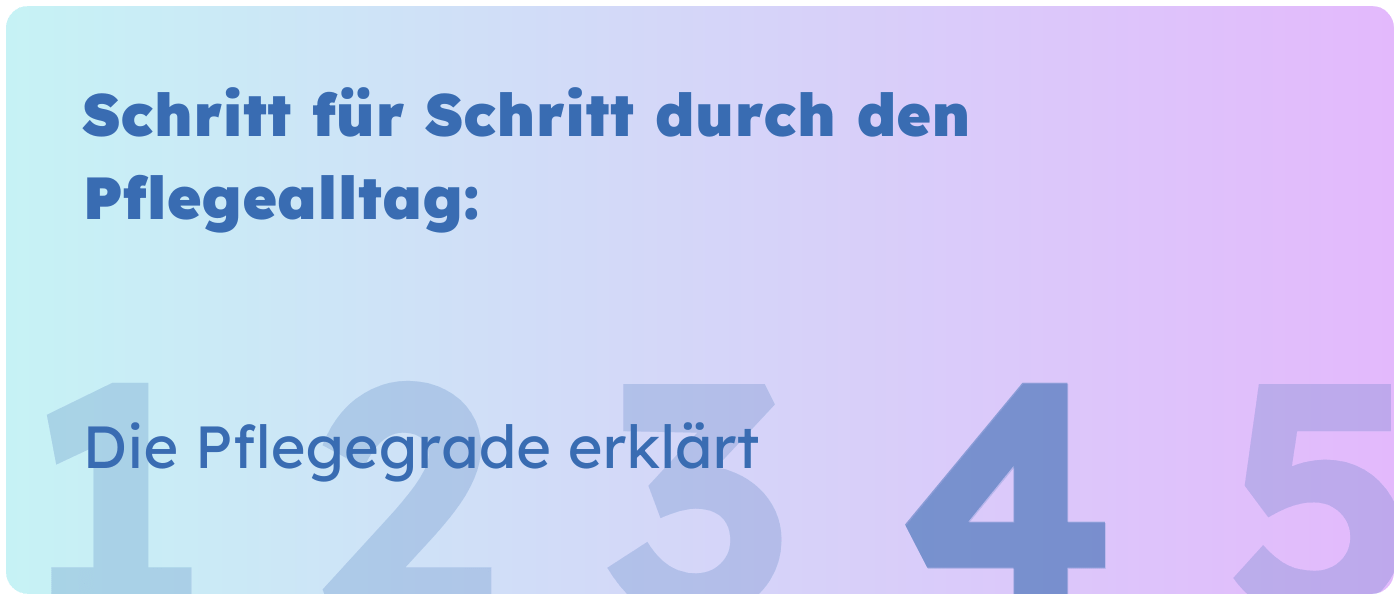 Das Bild listet die 5 Pflegegrade auf, markiert ist Pflegegrad 4