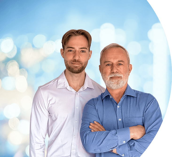 Pflegeexperten Uwe und Lennard Zimmer – persönliche Beratung zu Pflegeleistungen bei SmartVersorgt